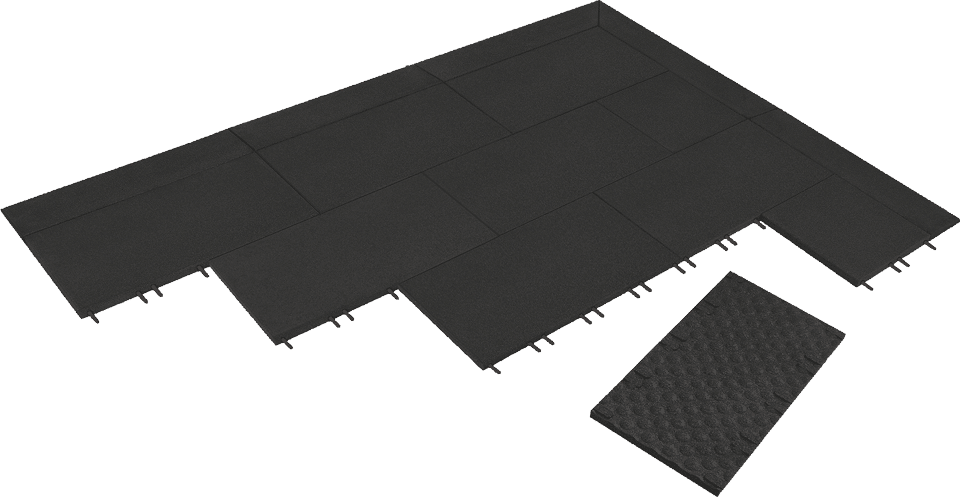 Produktansicht Pferdematte KOMFORTEX Elastikplatte in schwarz